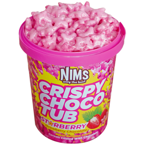 NIMS CRISPY CHOCO TUB - Starberry With Strawberry Chocolate