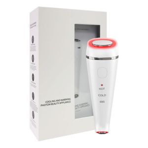 Hot and Cold Facial Massager Skin Care Device Portable LED Light Therapy Tool for Home Use