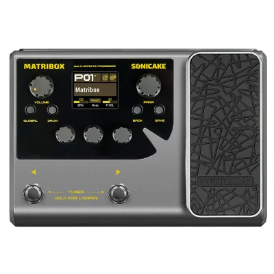 SONICAKE Matribox Guitar Bass Amp Modeling IR Cabinets Simulation Multi-Effects with Expression Pedal Stereo OTG USB Audio Interface