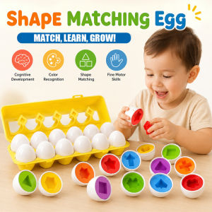 Egg Shape Number Matching Puzzle 12PCS 3D Montessori Toys for Toddlers Educational Sorting Game Toy