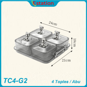 Snack Tray Snack Bowl Tempat Saji Snack Cemilan Kotak Makanan Toples Lebaran Set Nampan Toples Natal