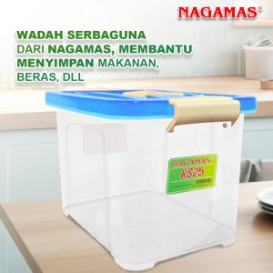 Box Container KS 25 Liter NAGA MAS / Kontainer Industri Plastik KS 25 / Tempat Penyimpanan Barang