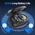 Wireless Earbuds Bluetooth 5.3 Headphones 42Hrs Playtime in Ear Buds Sports Earphones with Hi-Fi Stereo, Over-Ear Earhooks Headset with Dual LED Display/IP7 Waterproof/Noise Cancelling for Workout. 