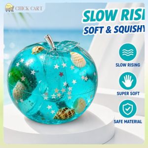 Ocean Shell Apple Squishy Toy Slow Rising Silicone Stress Relief Squeeze Fidget Desk Decor