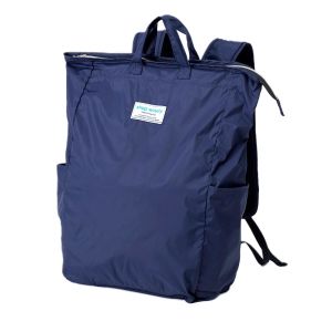 [SG STOCK] AIMEDIA Palm-Sized Foldable Backpack with Water-Repellent Coating 2 Colour Navy Beige
