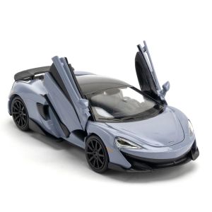 2026 1/32 MCLen 600LT Toys Model Car Alloy Diecast Sports Car Rubber Tires 3 Door Opened Sound Light Pull Back Vehicle Gift for Kid