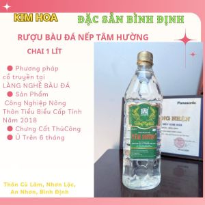 Rượu bàu đá NẾP 50*-> 54* - TÂM HƯỜNG 1 lít - Đặc sản Bình Định- Làng Nghề truyền thống BÀU ĐÁ OCOP rượu ngâm thuốc quà tặng.