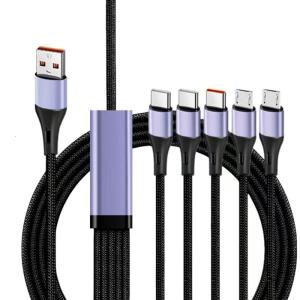 Nylon bện 66 Wát dây sạc USB Nylon kim loại sạc hỗ trợ sạc nhanh trên Loại C kết nối cho nhiều thiết bị