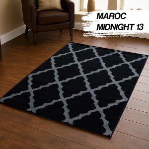 MAROC Karpet Lantai 100x150 Midnight Monokrom - Midnight 13