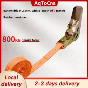 [COD] AqToCna Ship within 24 hours Adjustable Secure Tie-Down For Safe Luggage Transport Heavy-Duty Car And Truck Front Cargo Ratchet Strap With Metal Buckle