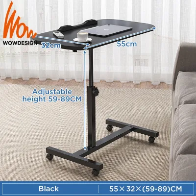 Adjustable Height Table Sofa Side Table Meja Laptop Bedside Table Computer Desk With Wheels Portable Table Study Table Foldable Table Meja baca