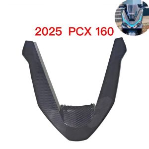 MECOME ฟิล์มเคลือบลอยน้ำ คิ้วไฟหน้า การปรับเปลี่ยนรูปร่าง ฝาครอบตกแต่งด้านหน้า รูปร่างของร่างกาย ทนทาน ดีไซน์ที่ปรับปรุงใหม่ บังโคลนคาร์บอนไฟเบอร์ สำหรับ ฮอนด้า PCX160 2025