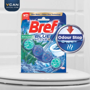 Bref Blue Active Eucalyptus เบรพ บลู แอคทีฟ กลิ่นยูคาลิปตัส ทําความสะอาดชักโครก X2 ชิ้น