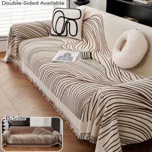 New Double Sided Chenille Sofa Cover Seasonal Universal Washable Durable Soft Fabric Fashion Anti Slip Cover Sofa Blanket Home Dector