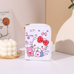 ZEEMIN Halloween Christmas Hello Kitty Coin Pouch Purse Wallet Keychain Bags Kawaii Sanrio Korean Cute Girl Creative Short Lady Zipper Wallet Kid Purses