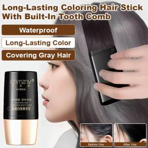 ⏰Flash Sale🥇【Gray-covering tool】Long-lasting coloring with built-in comb Waterproof and sweat-resistant hair touch-up pen/ Stain-resistant hair coloring with comb/ Plant-derived hair comb/ Gray-covering tool