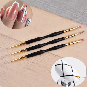 3 Pcs/set Double Head Nail Art Pen Ultra-thin Line Brush Hook Pen