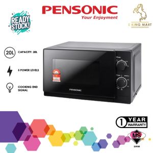 Pensonic Black Glass Door 20L Mircowave Oven PMW-2005 Deforst Panas Makanan