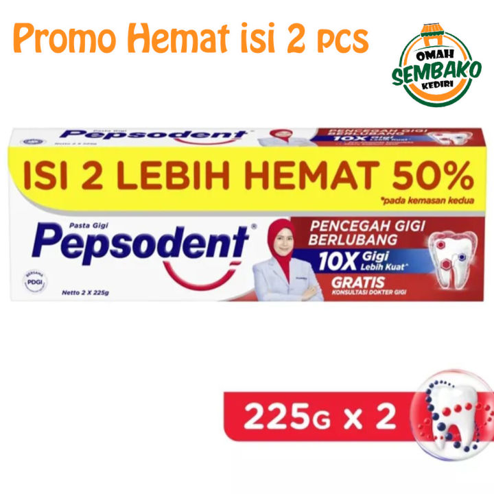 Promo Pepsodent 225g Isi 2 Pcs Pasta Gigi Lazada Indonesia