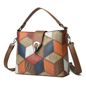 จัดส่งจากกรุงเทพ กระเป๋าสะพายข้างหนังนุ่มความจุขนาดใหญ่บรอดแบนด์ใหม่ของผู้หญิงแฟชั่นสไตล์ตะวันตกกระเป๋าสะพายไหล่ทุกคู