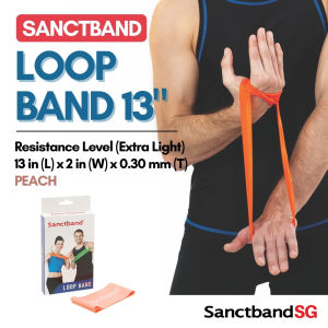 Sanctband Resistance Loop Bands 13" Loop Band Extra Light Resistance Bands Peach Exercise Bands Level 1 Resistive Bands M size Exercise Band Resistance Band