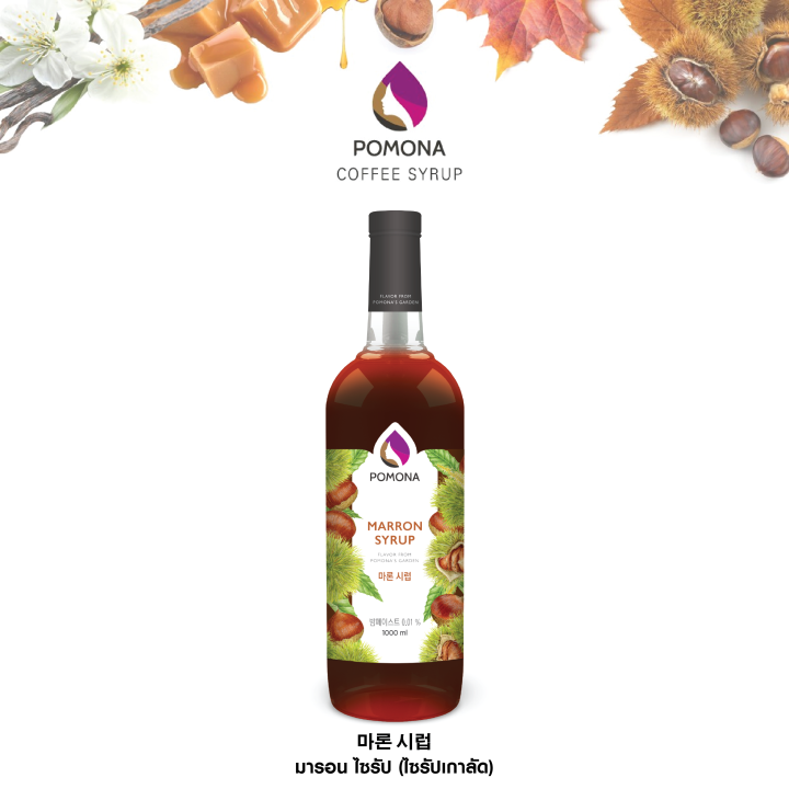 Pomona - Marron Syrup ไซรัป เกาลัด 1000 ml [ไซรัปพรีเมียม ผลิตจากประเทศ ...