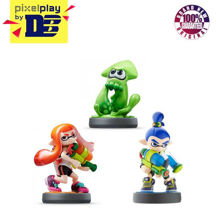 Nintendo Amiibo Splatoon Series 3 Pack Inkling Girl Inkling Squid