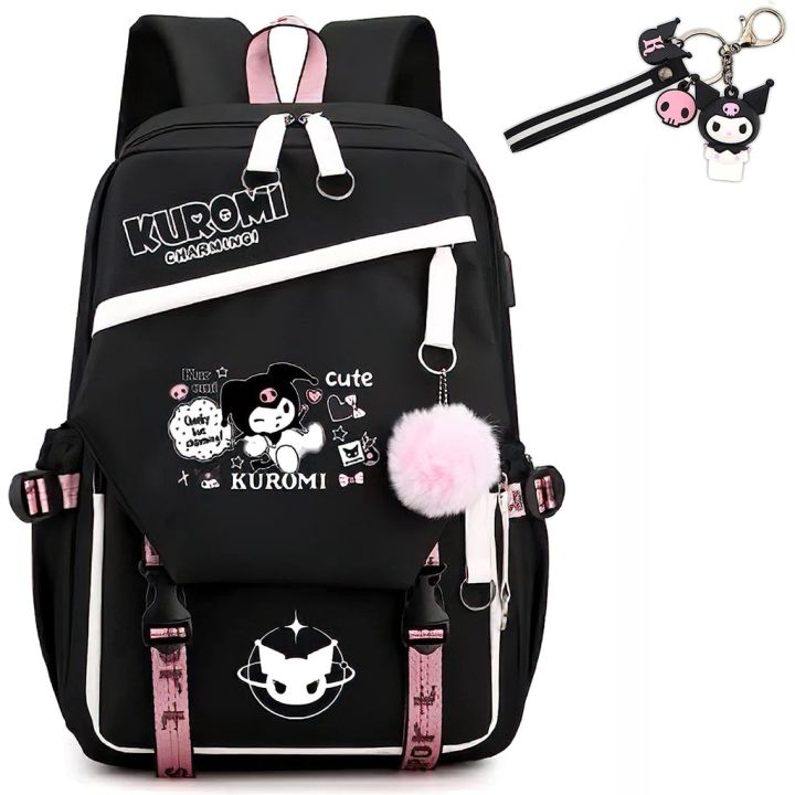 Kuromi Laptop Backpack 17.3 in backpacks Casual Cute Durable Travel ...