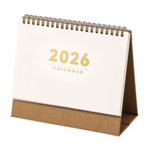 2026 Desk Calendar Twin-Coil Binding Paper Calendar Writing Pad 16 Month Referance from 09/2025 to 12/2026 For Planning