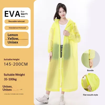SERENEGLOW Áo mưa không thấm nước Eva cho người lớn dài hơn thường lệ và dày thiết kế trùm đầu thích hợp cho các hoạt động đi bộ đường dài và ngoài trời