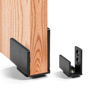 (DIYMO)8 IN 1 Adjustable Sliding Barn Door Floor Guide Set Metal Heavy Duty Sliding Door Floor Bottom Guide Rail Roller