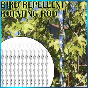 【Homelements】12/24pcs Bird Repellent Rotating Rod Reflective Spiral Deterrent Control Device