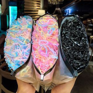 1000Pcs/bag Disposable Colorful Rubber Band