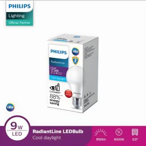 LAMPU PHILIPS BULB RADIANTLINE 3W 5W 7W 9W 11W 13W WATT E27 PUTIH BOHLAM SATUAN SUPER TERANG 6500K
