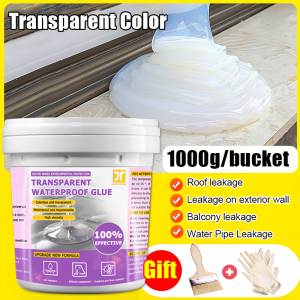 [No water leakage in 80 years] waterproof glue 1000ml waterproof roof paint bathroom coating waterproof paint transparent waterproof sealant waterproof glue for leaking
