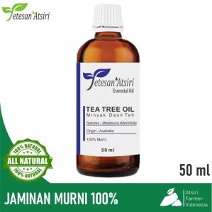 minyak atsiri daun teh murni tea tree pure essential oil aromatherapy therapeutic grade diffuser humidifier burner aromaterapi esensial essensial esential tanpa campuran TETESAN ATSIRI 10ml 30ml 50m