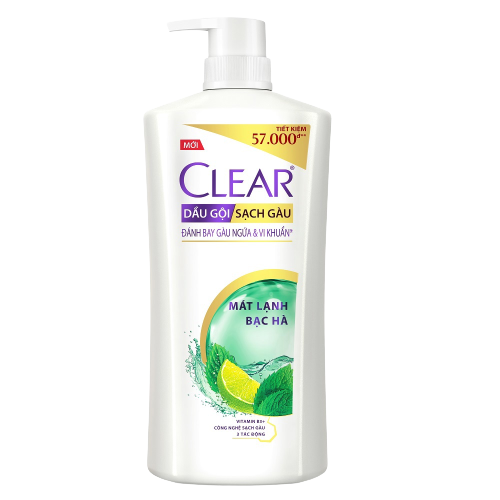 Dầu Gội CLEAR Mát Lạnh Bạc Hà Sảng Khoái 630g