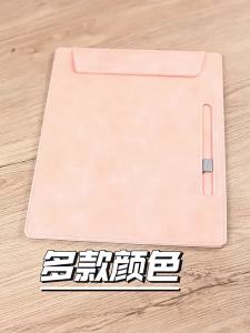 FFBH A4 Leather Clipboard  Absorption Silver Clip Manager Signature Pad Writing File Office Meeting Vintage Folder Menu Board 2Z6B7