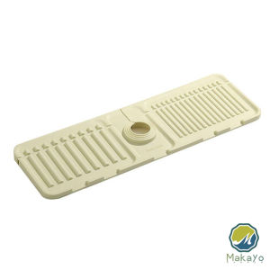 Makayo พลาสติกแบบนิ่ม ติดฐานก๊อกน้ํา ดูดมีช่องระบายน้ํา สําหรับห้องครัว ห้องน้ํา แผ่นรองกันลื่น drain mat