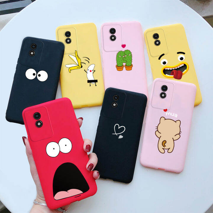 Soft Silicone Case For Vivo Y02 Phone Case Cute Candy Painted