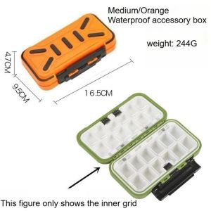 Vixplorn Fishing Tackle Box Double Layer Waterproof Plastic Organizer Removable Divider Lure Hook Bait Storage Portable