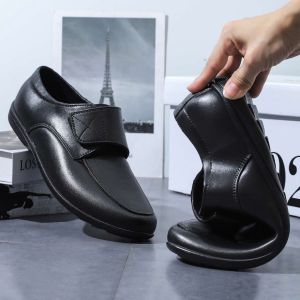 Kid black school shoes for boys Rubber shoes 527#