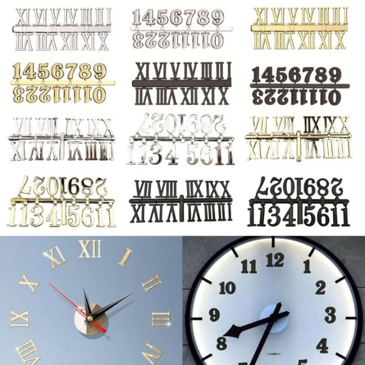3CM Clock Number Arabic Number Roman Numerals Customizing Wall and Desk ...