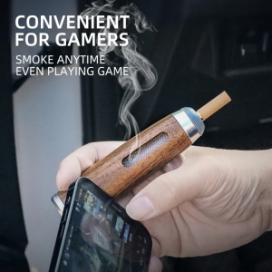 Ash Tray  Portable Car Ashtray Walnut Smoke-proof Fly Hood For Mens High-end Exquisite Birthday Gift portable pocket ashtray