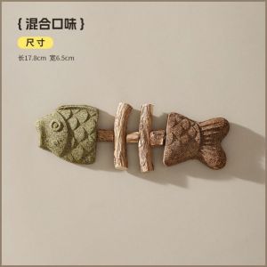 ของเล่นแมว ของเล่นเหมียวแสนสนุก ไม้กวาดฟัน ปลาจําลอง ทนต่อการขีดข่วนและทนต่อการกัด ไม้หอม polygonum multiflorum