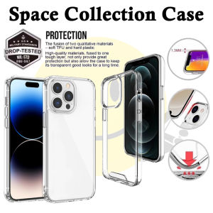 18 Pro Max/17 Pro Max/Air/16 Plus/15 Pro Max/15 Plus/ 14 Pro Max/14 Plus/13/13 Mini/12 Pro/12/11/XR/XS Max/X/ 7/8/ Plus/SE SPACE Ultra Transparent (Anti-Yellow) Drop Protection Case