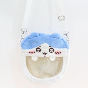 COPOTIYA โปร่งใสโปร่งใส กระเป๋าอะนิเมะ chiikawa กระเป๋าข้ามร่างกาย การ์ตูนลายการ์ตูน กระเป๋าตุ๊กตา hachiware ตลกๆ น่ารักน่ารักๆ กระเป๋าสะพายคาวาอิอุซากิ สาวๆ