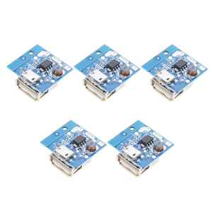 5V Steps Up Power Supply Module for DIY Projects with LED Indicators USB C/Micros USB Compatibility 3.7V~5.5V Input