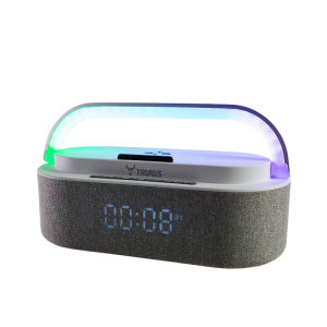 TAURUS Wireless LED Bluetooth Speaker - Customizable RGB Lights HD Music Audio & Alarm Clock Timer