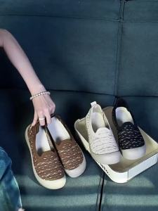 WomenS Spring New Fashion Breathable Versatile Non-Slip Wear-Resistant Round-Toe Slip-On Casual Shoes